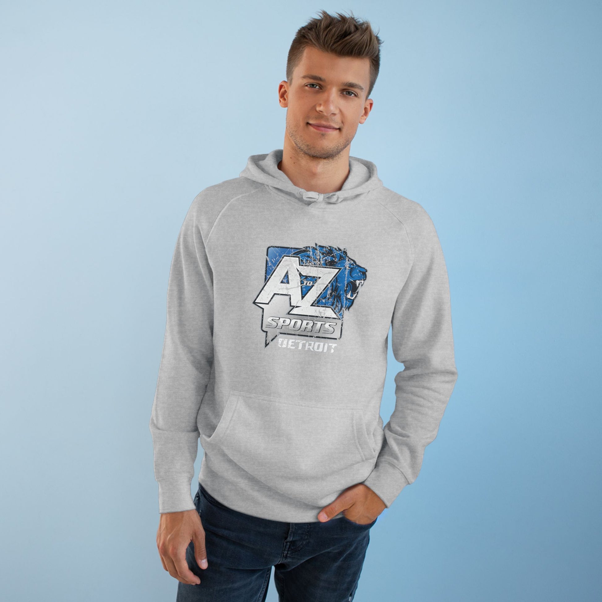 A to Z Sports Lions Distressed Hoodie
