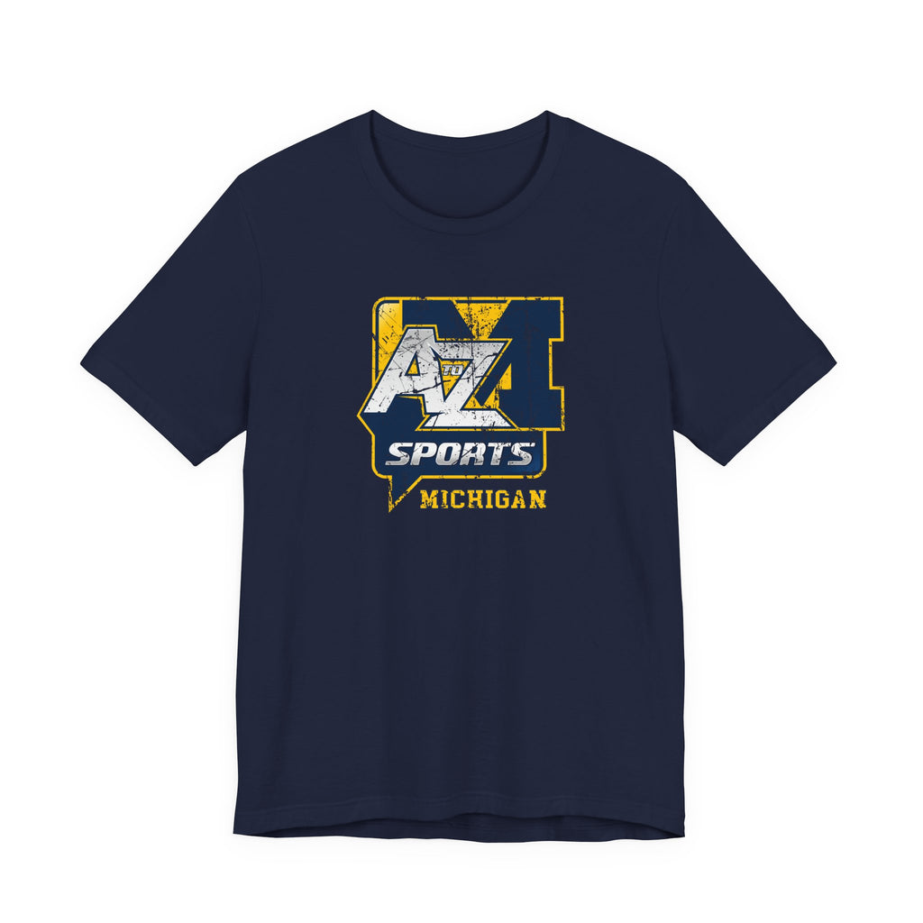 A to Z Sports Michigan Distressed T-Shirt