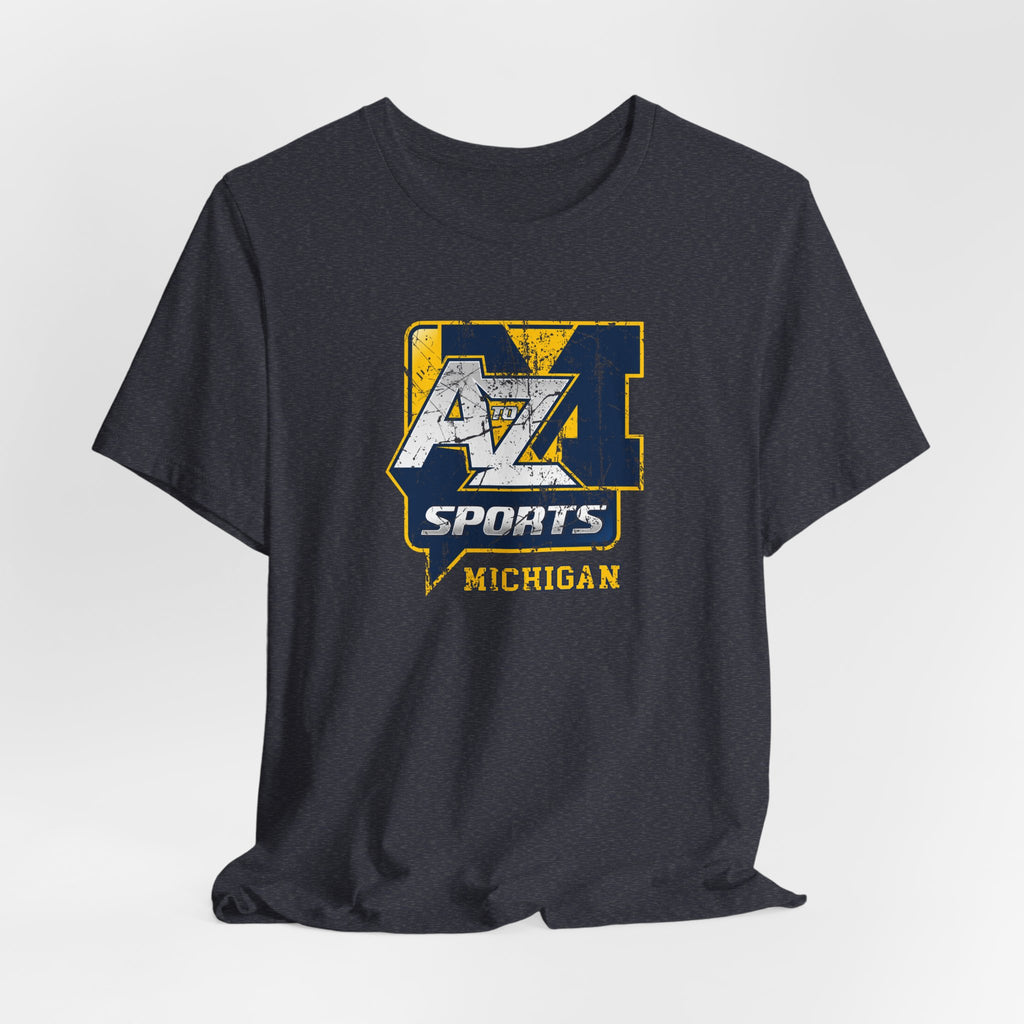 A to Z Sports Michigan Distressed T-Shirt