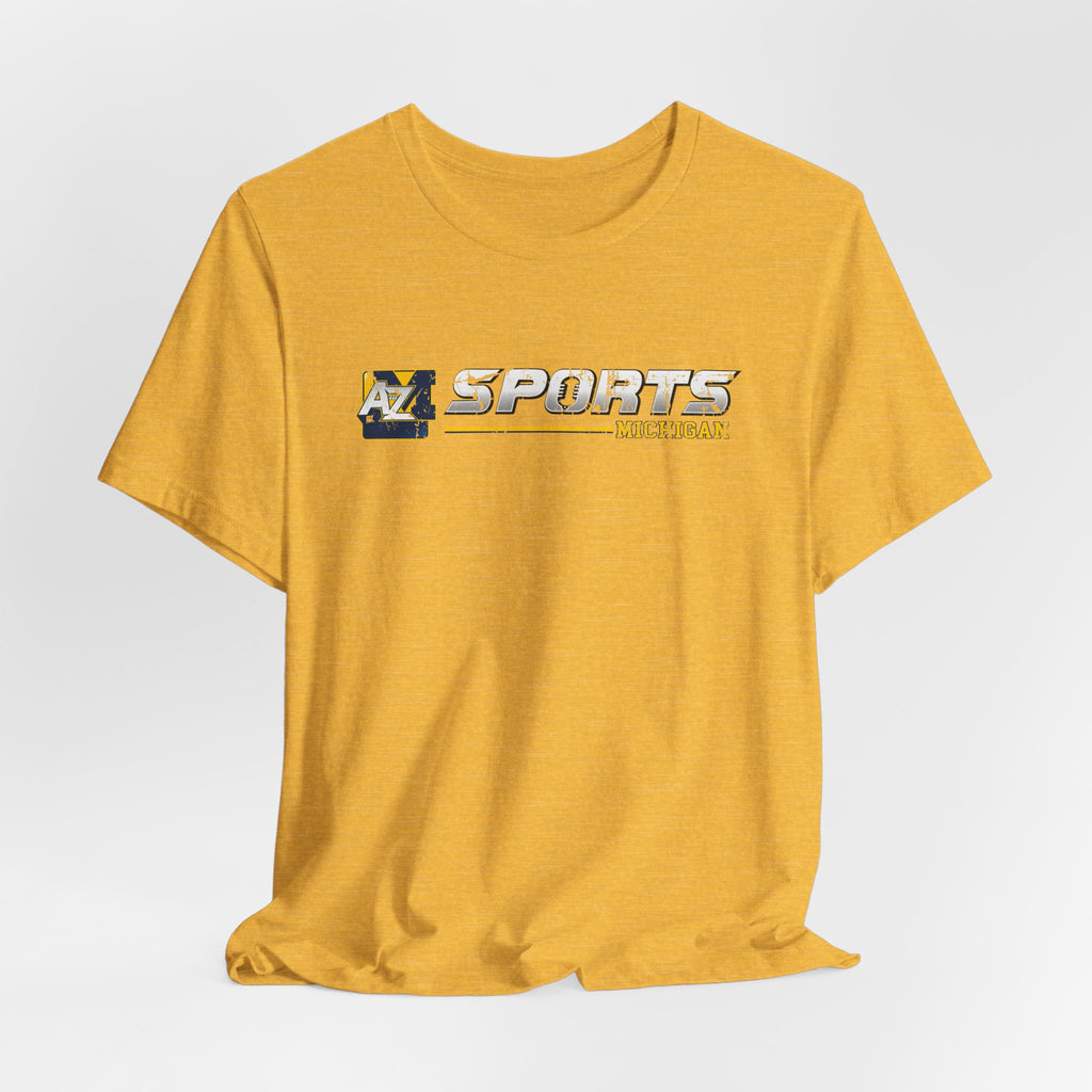 A to Z Sports Michigan Distressed Horizontal T-Shirt