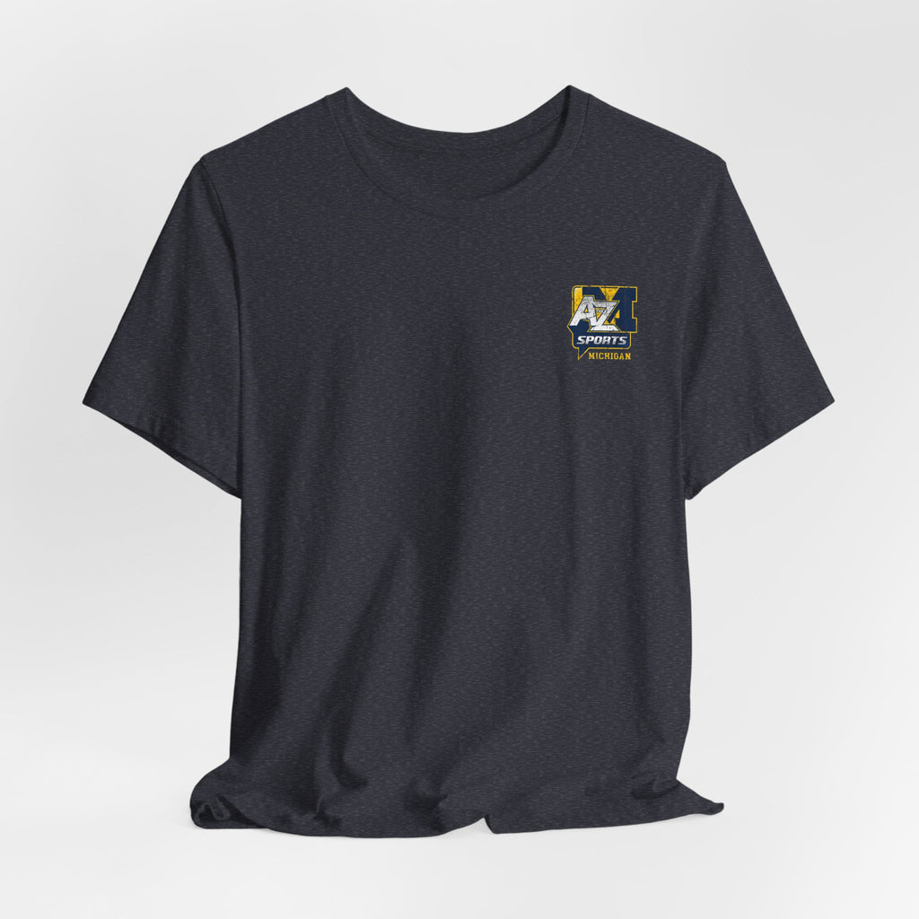 A to Z Sports Michigan Distressed Pocket T-Shirt