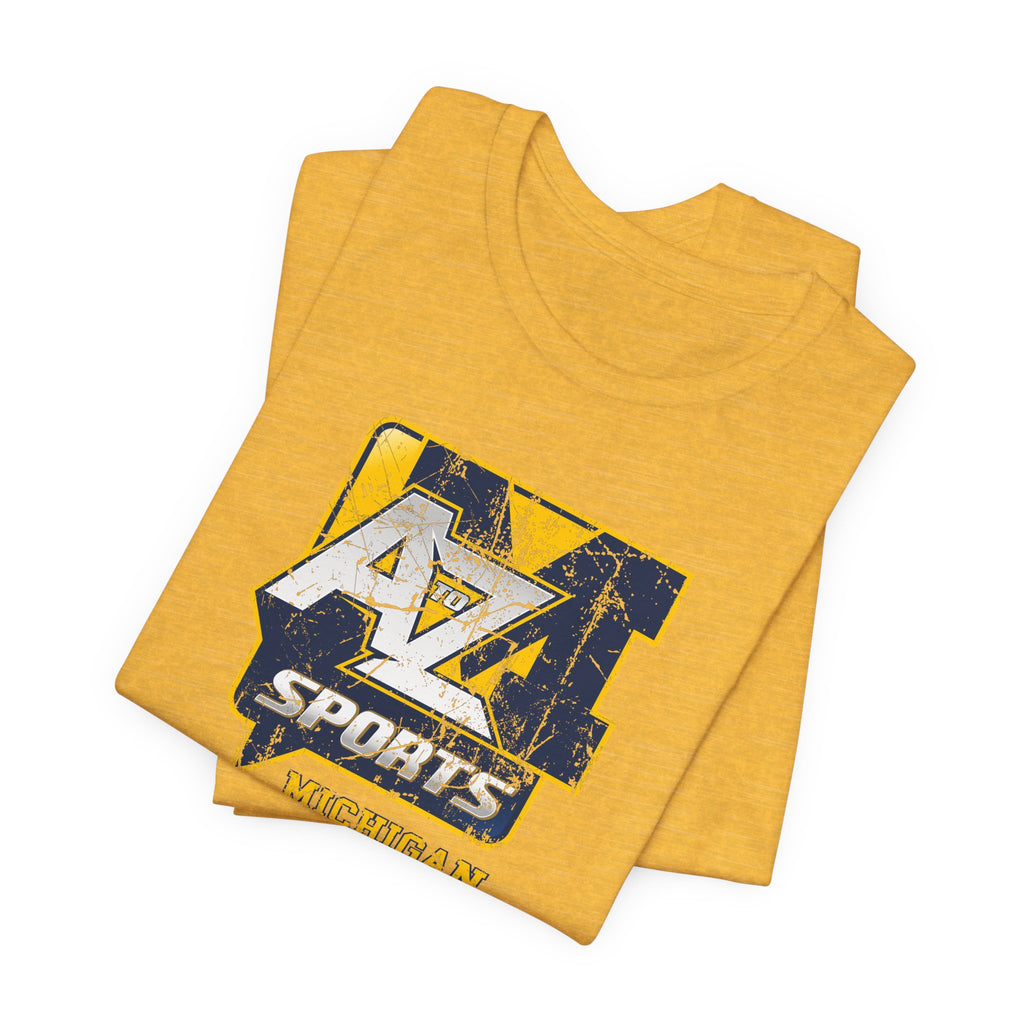 A to Z Sports Michigan Distressed T-Shirt