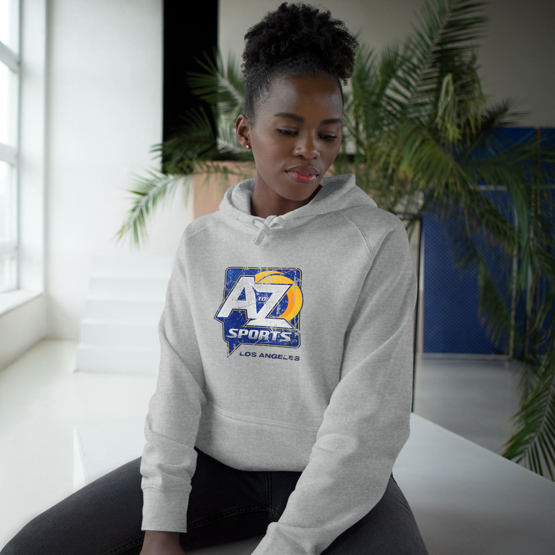 A to Z Sports Rams Distressed Hoodie